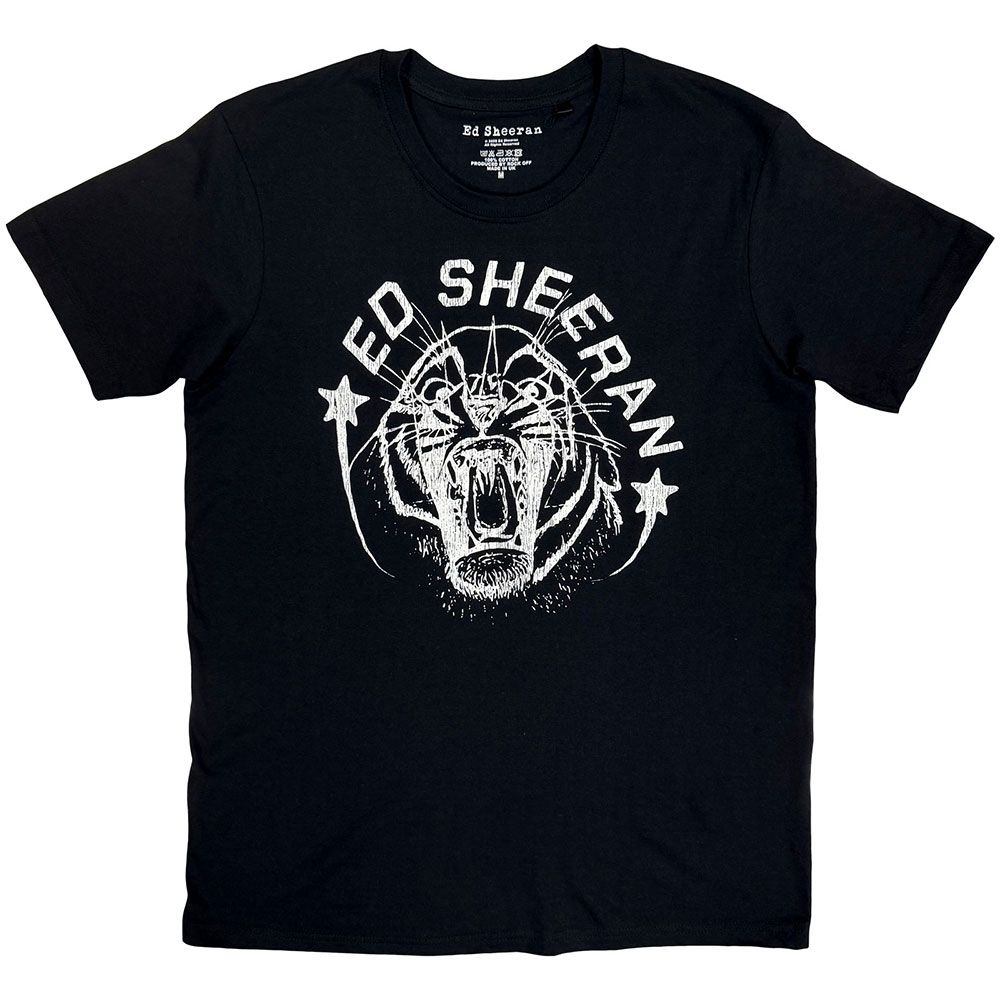 Ed Sheeran - Tiger Mens Tshirt - Black